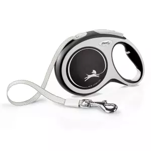 Flexi New Comfort pásek, černá (S: délka 5 m, do 15 kg)