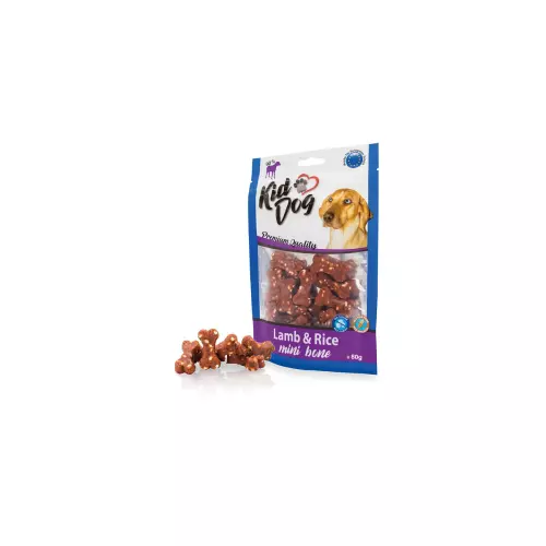 KIDDOG jehněčí maso s rýží MINI kostičky 80 g