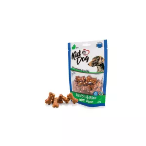 KIDDOG králičí maso s rýží MINI kostičky 80 g