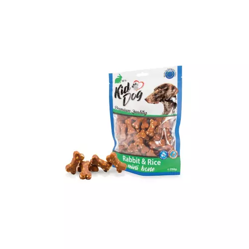 KIDDOG králičí maso s rýží MINI kostičky 250 g