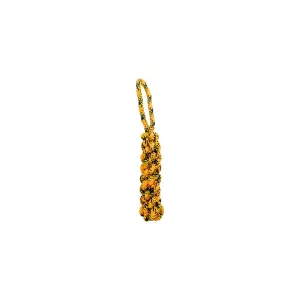 Bavlněný uzlovaný pešek 33 cm, neon oranžová/černá/žlutá, HipHop Dog  ROPE
