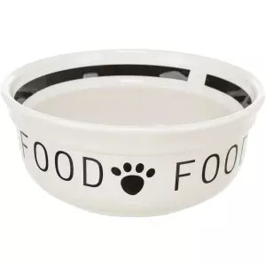 Keramická miska FOOD, bílá/černá (1,6 l/ ø 20 cm)