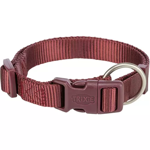 Nylonový obojek PREMIUM, sangria (S:25-40cm/15mm)