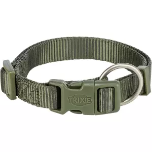 Nylonový obojek PREMIUM, olivově zelená (S:25-40cm/15mm)