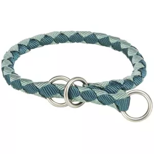 Obojek CAVO kulatý polostahovací, petrolejová/šalvějová (S-M: 35-41cm/ ø12mm)