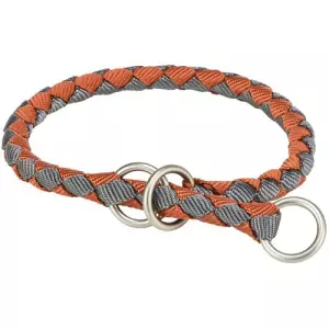Obojek CAVO kulatý polostahovací, rezavá/grafit (M-L: 43-51cm/ ø18mm)