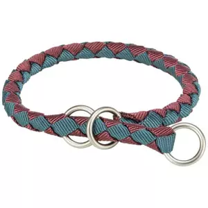 Obojek CAVO kulatý polostahovací, sangria/petrolejová (XS-S: 25-31cm/ ø12mm)