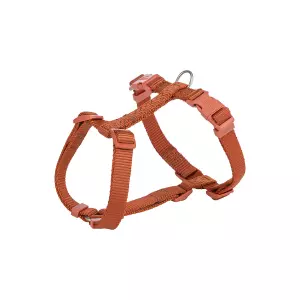 H-postroj PREMIUM, rezavá (XS-S:hruď:30-44cm/10mm)