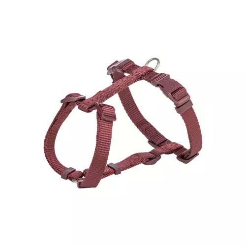 H-postroj PREMIUM, sangria (S-M:hruď:42-60cm/15mm)