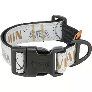 BE NORDIC obojek extra široký, černá (M-L: 40-60 cm/ 38 mm)