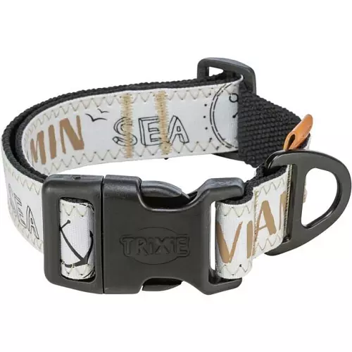 BE NORDIC obojek extra široký, černá (M-L: 40-60 cm/ 38 mm)