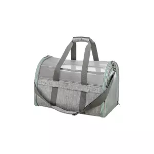 Transportní taška DILLON, 33 × 32 × 54 cm, do 10 kg, šedá/mátová