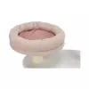 Škrabadlo ISABELLA, 70 cm, oválná základna, 2 patra, tunel, lůžko, bílá/antická růžová,