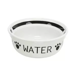 Keramická miska WATER, bílá/černá (0,25 l/ ø 13 cm)