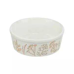 Keramická miska s texturovaným motivem, bílá/šedobéžová (1,2 l/ ø 20 cm)