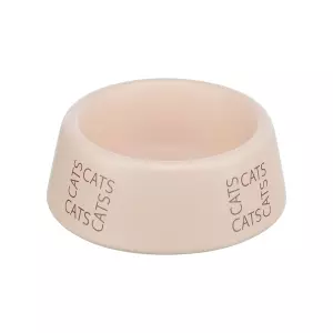 Keramická miska pro kočky s nápisem CATS, 0,15 l/o 12 cm, růžová