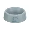 Keramická miska pro psy s nápisem DOGS, šedomodrá (1 l/ ø 20 cm)