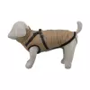 Zimní bunda PIROU s postrojem, písková (M: 45cm, hruď: 62-66cm, krk: až 48cm)
