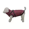 Zimní bunda PIROU s postrojem, sangria (XXS: 24cm, hruď: 38-42cm, krk: až 30cm)