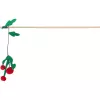 Xmas vánoční prut pro kočky 48 cm, se jmelím, chrastící, dřevo/polyester