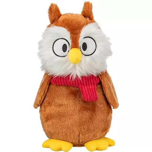 Xmas Owl - vánoční sova, plyšová hračka pro psy, 33 cm