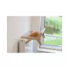 Hammock, lehátko pro kočky do 12 kg, 47 x 24 x 38 cm,  dřevo/plyš, šedá