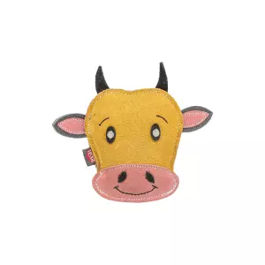 Cow - hlava krávy, 17 cm, hračka pro psy, 100% pravá kůže, žlutá