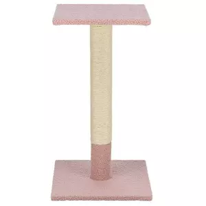 Škrabací sloupek BEANA, 69 cm, teddy plyš, starorůžová - LIMITOVANÁ NABÍDKA
