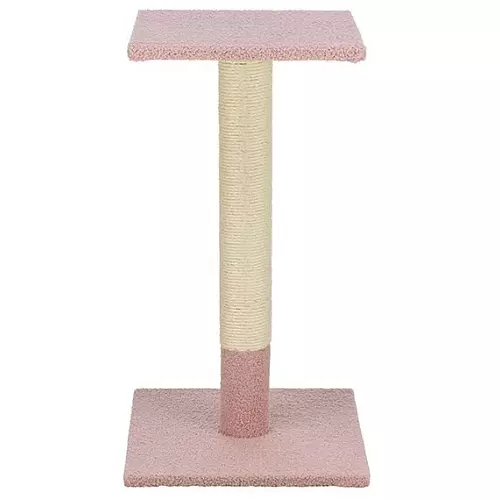 Škrabací sloupek BEANA, 69 cm, teddy plyš, starorůžová - LIMITOVANÁ NABÍDKA
