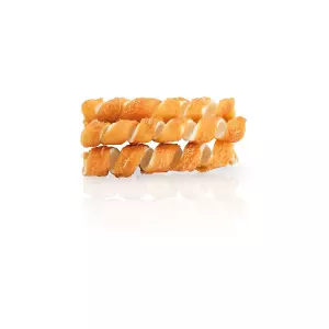 KIDDOG BUFFET SPRING kuřecí maso na buvolí kůži [25 ks], 16 cm / 40-45 g