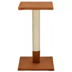 Škrabací sloupek BEANA, 69 cm, králičí plyš, rezavá - LIMITOVANÁ NABÍDKA