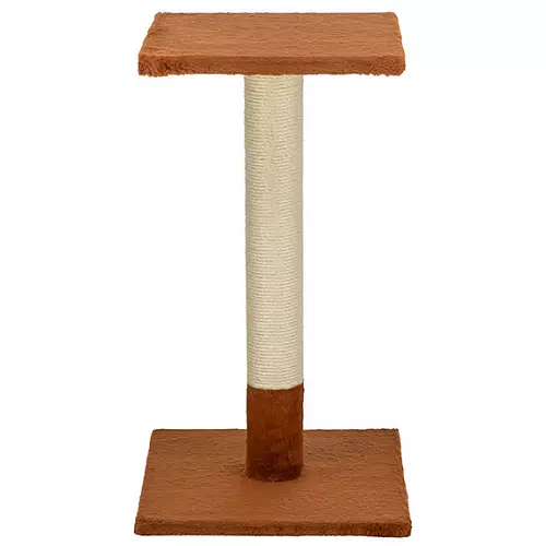 Škrabací sloupek BEANA, 69 cm, králičí plyš, rezavá - LIMITOVANÁ NABÍDKA