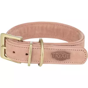 Obojek PURE kožený, růžová (XS-S: 27-34 cm/ 25 mm)