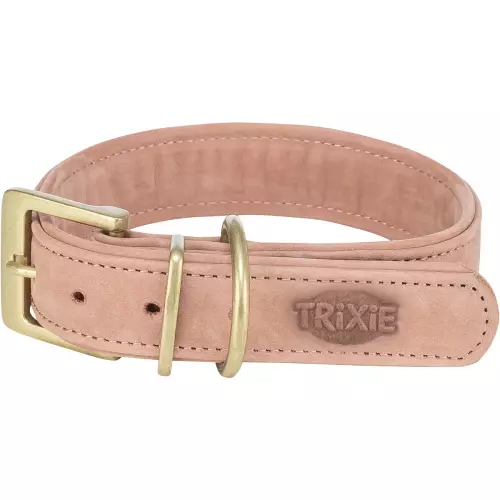 Obojek PURE kožený, růžová (XS-S: 27-34 cm/ 25 mm)