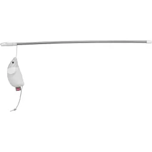 Hrací prut s myškou, 46 cm, catnip, plast/polyester