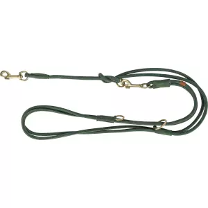 Vodítko PURE kožené kulaté nastavitelné, S: 2 m/ 10 mm, šalvějová