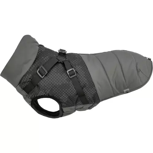Reflexní obleček PONTIS - vesta s postrojem, šedá (XXS: 24cm, hruď: 37-41cm, krk: 27cm)