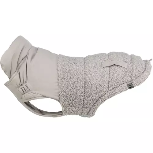 Zimní vesta AJOU s kožíškem, šedá (M: 45cm, hruď: 52-63cm, krk: 49cm)