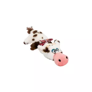 Kravička ležící 30 cm, plyšová hračka pro psy, strakatá, HipHop Dog