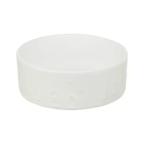 Vánoční keramická miska, bílá (0,3 l/ø 12 cm)