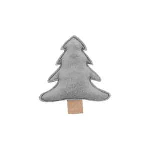 Vánoční stromek s catnipem, 10.5 cm, filc, šedá