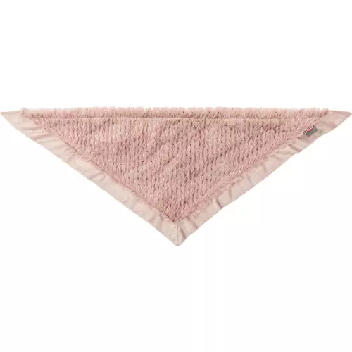 Vánoční hebký šátek, plyš, starorůžová (55 cm)