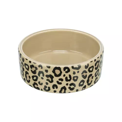 Keramická miska LEO, 0,3 l/ 12 cm, hnědá/leopardí