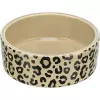 Keramická miska LEO, 0,3 l/ 12 cm, hnědá/leopardí