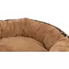 SOFT Edition kulaté lůžko LEO s okrajem, ø 50 cm, hnědá/leopardí