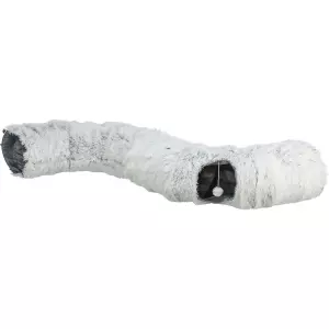 HARVEY plyšový hrací tunel / donut, o 25 cm/160 cm, šedá
