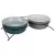Set keramických misek v kovovém stojánku, petrolejová/šedá (2 × 1,6 l/ ø 20 cm/ 41 × 10 × 20 cm)