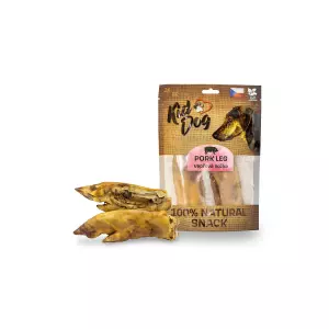 KIDDOG 100% Natural Snack, vepřová nožka rozpůlená 18 cm / 240 g (2 ks)