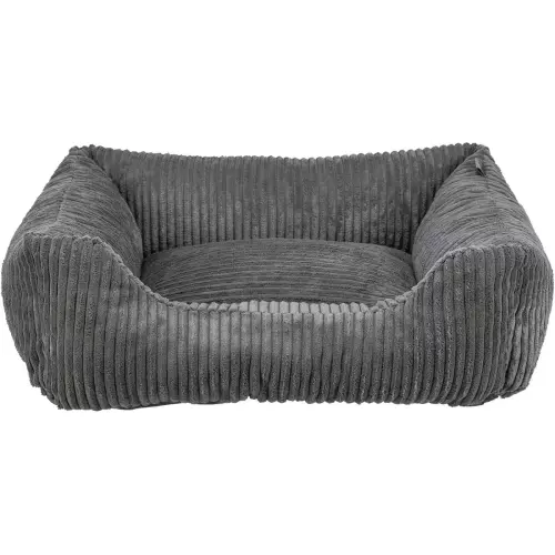Vital Bed JONNA ortopedický obdélníkový pelech 120 x 80 cm, manšestrový plyš, tmavě šedá