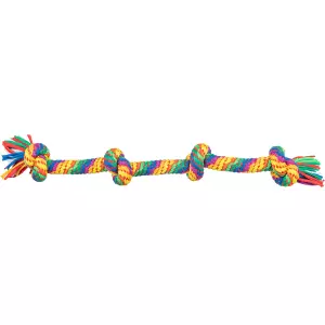 Hrací činka / přetahovadlo 61 cm, 4 uzly, multikolor - LIMITOVANÁ NABÍDKA